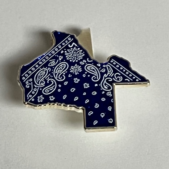 Texas State Paisley Blip Hat Pin Streetwear Hats Bag Fitted New Era Glitter Blue - Picture 4 of 8